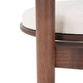 thumbnail image 4 of Christopher Knight Home Minimalist Beige Upholstered Dining Chairs, Solid Wood Frame, Walnut Finish, 4 of 7