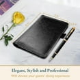 thumbnail image 4 of ComfiTime Server Book for Waitress – PU Leather Waitress/Waiter Book with Zipper Pocket for Money/Coins, Serving Book Organizer Wallet w/ Pen Holder, Guest Check Presenters for Restaurant, Black, 4 of 11