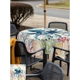 thumbnail image 4 of Outdoor Tablecloth with Umbrella Hole and Zipper, Coastal Nautical Octopus Square Table Cloth 54x54 Inch Waterproof Tablecloth, Oceans Corals Jellyfish Starfish Picnic Table Cover for Patio Camping, 4 of 7