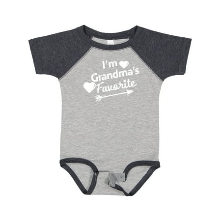 

Inktastic I m Grandma s Favorite with Arrow and Hearts Gift Baby Boy or Baby Girl Bodysuit
