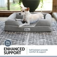 thumbnail image 5 of PetFusion Ultimate Orthopedic Memory Foam Dog Bed & Lounge with Medium Firmness Pillow, Waterproof Liner & Breathable Cotton Cover, Small, Gray, 5 of 9
