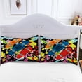 thumbnail image 4 of Set de edredón Skateboards Microfiber Duvet Funda Almohada Shams Boys Durmiente Artículos para el hogar Dibujos animados Imprimir Juego de camas M 3 piezas Sweethay  HA012069-04, 4 of 7