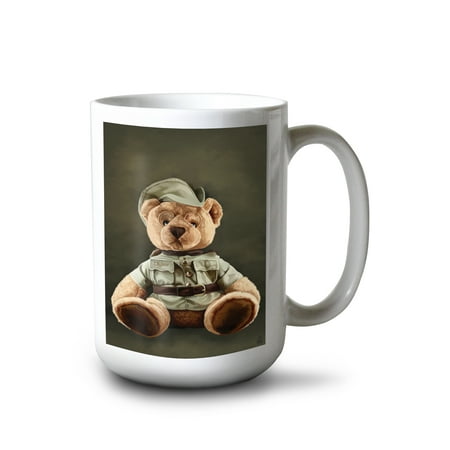 

15 fl oz Ceramic Mug Teddy Bear Dishwasher & Microwave Safe