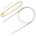 thumbnail image 3 of Uxcell Circular Knitting Needles Needles Stainless Steel 1 Set Gold US 4/3.5mm x 14 inch (120cm), 3 of 6