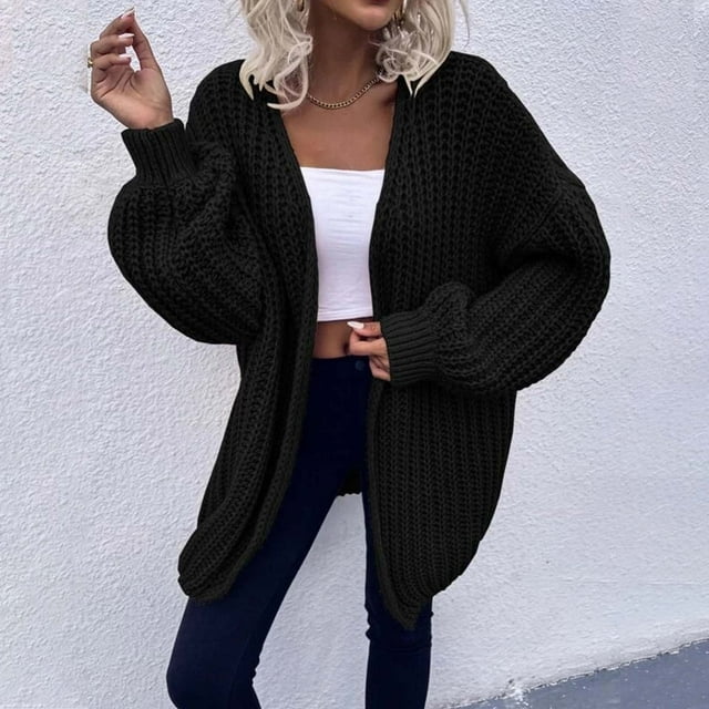 Cardigan Léger pour Femmes, Haut de Mode pour Femmes, Manteau Cardigan à Manches Longues en Liquidation