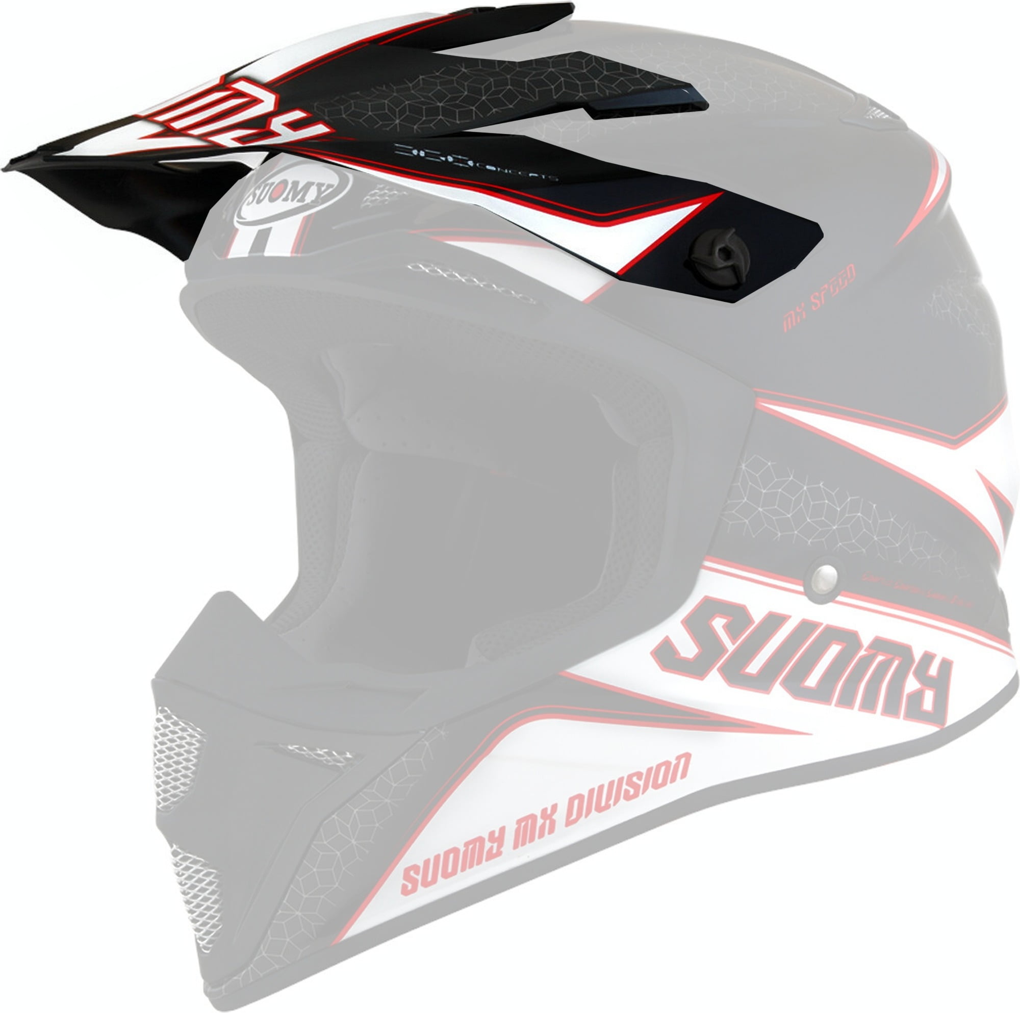 Suomy Speed Transition Helmet Visor/Peak White/Black