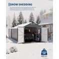 thumbnail image 4 of 12 ft x 25 ft Enclosed Metal Carport with Vertical Steel Roof, All-Weather Steel Garage Shed with Side Man Door for Sedans & SUVs, Gray Finish, 4 of 8