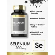 Selenium 200mcg | 270 Tablets | Vegetarian Formula | by Carlyle