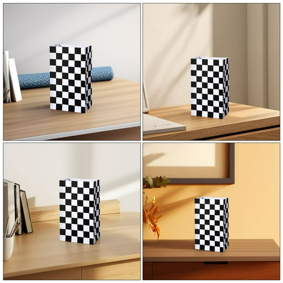 MLINS 12 PCS Checkered Gift Bag Snack Bags Cars Goodie