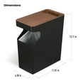 thumbnail image 6 of Home Zone Living 2-Pack 2 Gallon Small Trash Can, Slim Rectangular Wastebasket with Wood Grain Cover, 6 of 8