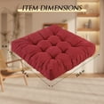 thumbnail image 7 of Meditation Floor Cushions, Thickened Floor Pillow for Adults, Large Square Pillows Seat Cushion for Tatami Living Room Yoga, Memory Sponge Block Added, 22x22 Inch, Black, 7 of 7