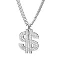 thumbnail image 2 of Money Rich Dollar Sign Hip Hop Rapper Bling Pendant Gold Pave Crystal Dollar Sign Iced Out Pendant Necklace Franco Chain Hiphop Mens Ladies, 2 of 6