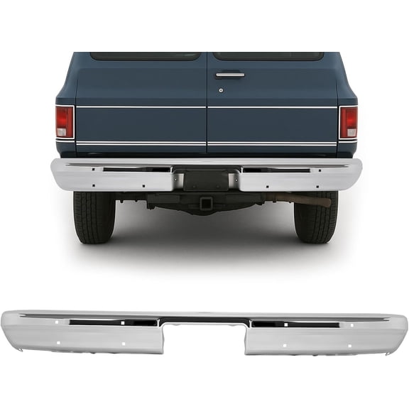 Kojem Silvery Alloy Steel Bumper Compatible with 1981-1991 Chevy Chevrolet Blazer Gmc Ckrv 10 20 30 1981-1991