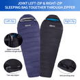 thumbnail image 6 of QEZER Down Sleeping Bag for Adults, 10°F Cold Weather Backpacking Sleeping Bag with Compression Sack, 6 of 8