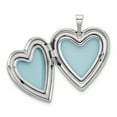 thumbnail image 5 of Lockets Sterling Silver Rhodium-plated Satin & Polished Paw Prints Heart Locket, 5 of 5