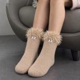 thumbnail image 4 of WXLWZYWL Womens Fuzzy Crew Socks, Cute Novelty Monster Socks, Warm Cozy Winter Sleep Socks for Girls Teens, 4 of 5