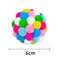 thumbnail image 2 of Pelota de peluche colorida, juguete suave para perro, cachorro, gato, juguete, 2 of 3