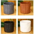 thumbnail image 7 of Faux Tree Bark Flower Pot Plastic Planter Indoor Outdoor Small Plant Container for Succulents Herbs Cactus Lightweight Resin Material Available In Four Colors, 7 of 7