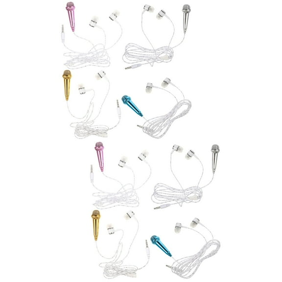 8 pcs  Mini Microphones Portable Vocal Tiny Microphones Phone Laptop Microphones