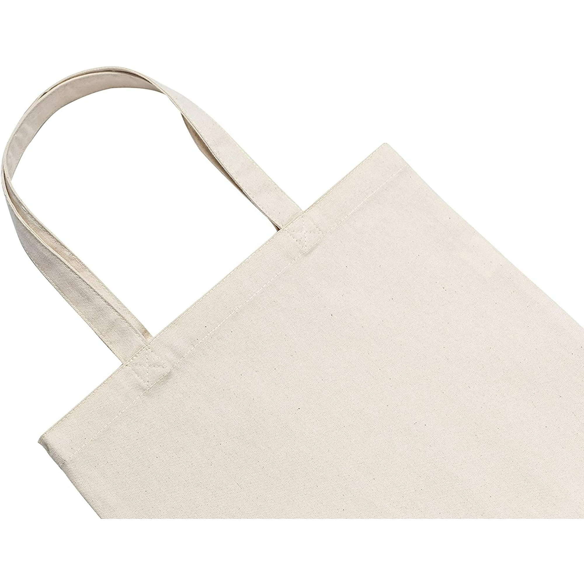 Canvas Tote Bags Plain Bulk for Crafts Washable Grocery Cotton Reusable Shopping Bag Blank Paintable Suitable for DIY Art Crafts Activities