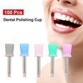 thumbnail image 3 of 100 piezas Copa de pulido dental Copa profiláctica Copa de pulido de 4 púas Taza de pulido Abanopi Copas de pulido, 3 of 5