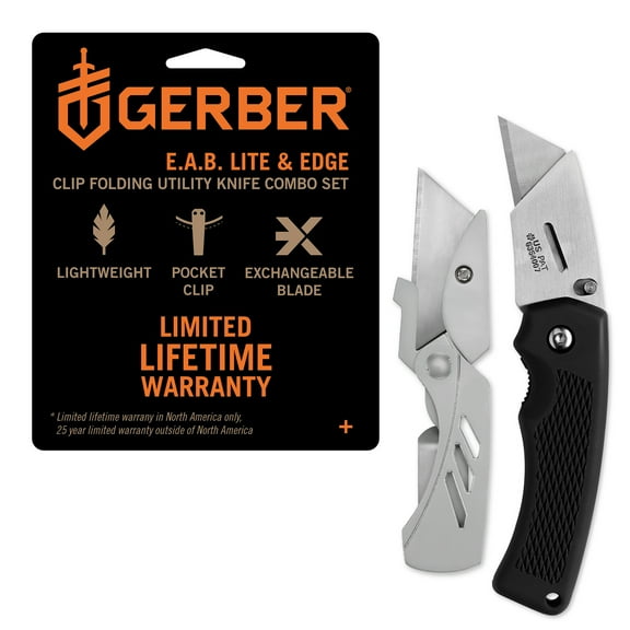 Gerber Gear EAB Lite   Edge Utility Folding Knife Box Cutter Combo Set