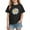 Black, variant on Girls Shirts Size 7-8 Kids Boys And Girls Short Sleeve Graphic T-Shirt School Season Cute Flower Print Top