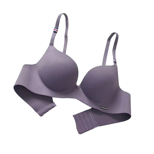 Qarigey Sujetador sin costuras Sujetador push up 3D inalámbrico Ropa interior sexy transpirable ajustable Lencería, Beige, 32 / 70AB Ropa interior Morado oscuro 34/75AB Qarigey AP000391-09