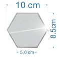 thumbnail image 2 of 12 pegatinas de pared de espejo acrílico hexagonal, pegatinas de pared de espejo acrílico extraíbles, pegatinas de pared 3D DIY, arte para habitación, plata, 100*85*50mm, 2 of 5