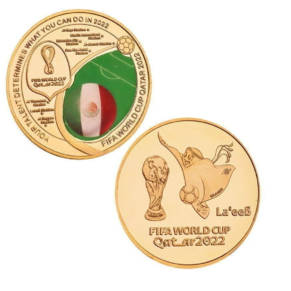 Moneda Conmemorativa Mundial Futbol Qatar 2022 Mexico Catar Qatar 2022