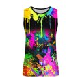 thumbnail image 3 of Penkiiy Graphic Tank Tops Men 3D Painted Elements Print Novelty Vest Casual Soft Sleeveless T-Shirt Workout Vest Summer Fashion Tanks L Multicolor, 3 of 4