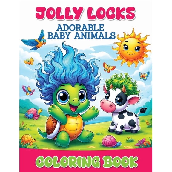 Jolly Locks: Adorable Baby Animals Coloring Book, (Paperback)