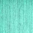 thumbnail image 1 of Ahgly Company Machine Washable Indoor Square Abstract Turquoise Blue Contemporary Area Rugs, 3' Square, 1 of 4