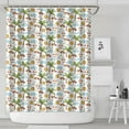 thumbnail image 2 of Tropical Beach Sunset Shower Curtain 72x84 Inch - Vibrant Hawaiian Sunset Beach Design Waterproof Bathroom Drapes Fade-Resistant Polyester Fabric Includes 12 Hooks, 2 of 5