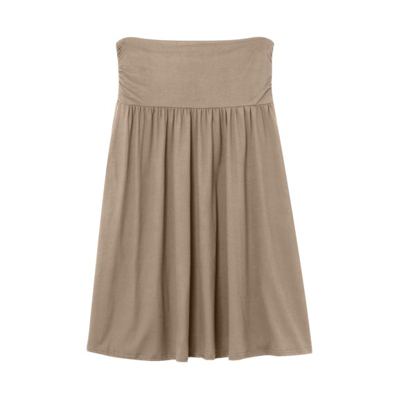 XIAOCHA High-Waisted Fold-Over Skirt for women Casual Everyday Comfortable Flowy A-Line Midi Skirt