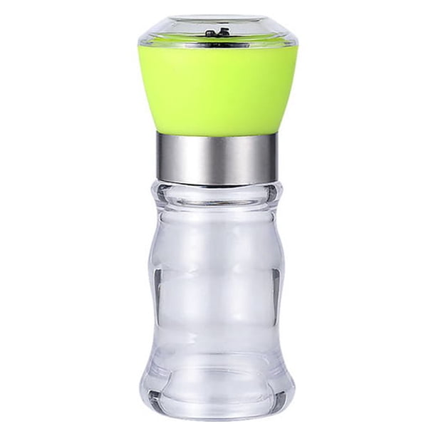decoración del hogar Molinillo de sal y pimienta recargable Molinillo de especias para el hogar Molinillo de pimienta de vidrio transparente Molinillo de coctelera de aspereza ajustable 1 pieza verde 125 * 50 * 50 mm Sailing Electrónica