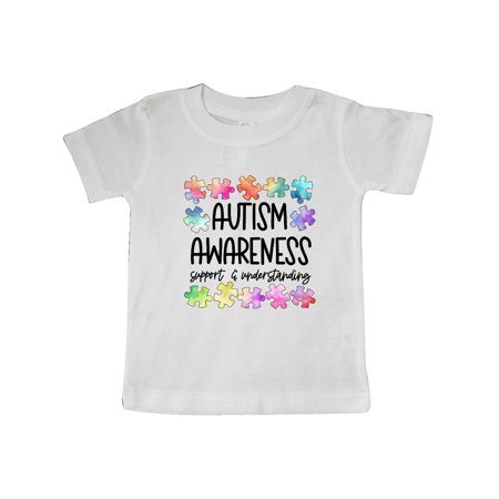 

Inktastic Autism Awareness Support and Understanding Puzzle Pieces Gift Baby Boy or Baby Girl T-Shirt