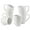 White, variant on Ceramic Coffee Mugs Set of 4, 16 Oz Large Ribbed Coffee Cups with Big Handle, Unique Modern Style White Latte Mugs for Tea,Cocoa,Milk,Cappuccino, Microwave & Dishwasher Safe