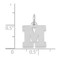 thumbnail image 2 of 14k White Gold Small Block Initial M Charm, 2 of 2