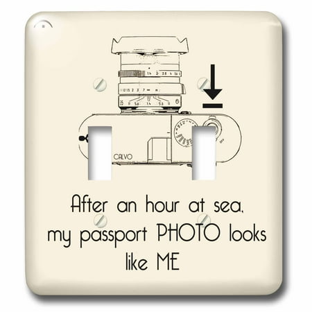 3dRose After an hour at sea, my passport photo looks like me - Double Toggle Switch (Best Looking Passport Photos)