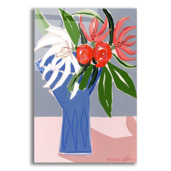 Epic Art 'Spring Florals 10' by Marisa Anon, Acrylic Glass Wall Art, 12"x16"