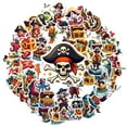 thumbnail image 2 of 35pcs-50pcs Color Pirate Stickers Skull Cartoon Stickers Treasure Nautical for Laptops Suitcase Notebooks, 2 of 9