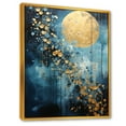 thumbnail image 2 of Designart "Cerulean Cycle Dreams: Moon In Blue And Gold III" Moon Floater Framed Wall Decor, 2 of 5