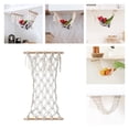 thumbnail image 1 of Cotton Rope Fruit Hammock with Wood Rod Innovative Hanging Vegetables Fruit Basket Kitchen Tools, 1 of 5
