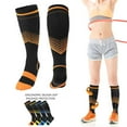 thumbnail image 2 of 1Pair Sport Compression Socks, Run Nurse Socks for Running, Athletic, Travel, 2 of 8