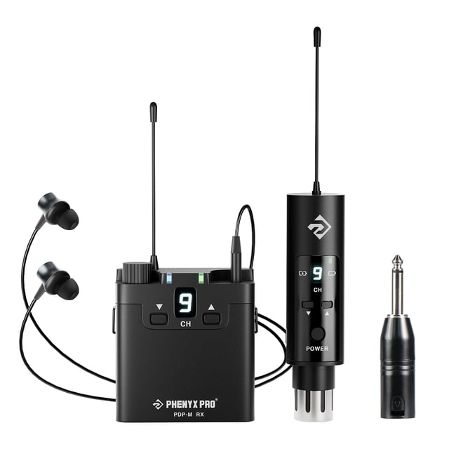 Sistema de monitor intraural inalámbrico Phenyx Pro PDP-M UHF 16 Freq