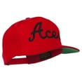 thumbnail image 5 of Aces Embroidered Flat Bill Cap - Red OSFM, 5 of 5