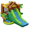 thumbnail image 4 of Gymax Inflatable Bounce House Jungle Jumping Bouncer Double Slides Park w/ Blower, 4 of 10
