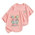 thumbnail image 1 of TZEWGL Tops For Child Short Sleeved T Shirt Print Crewneck Top For Newborns size 6-7T, 1 of 5