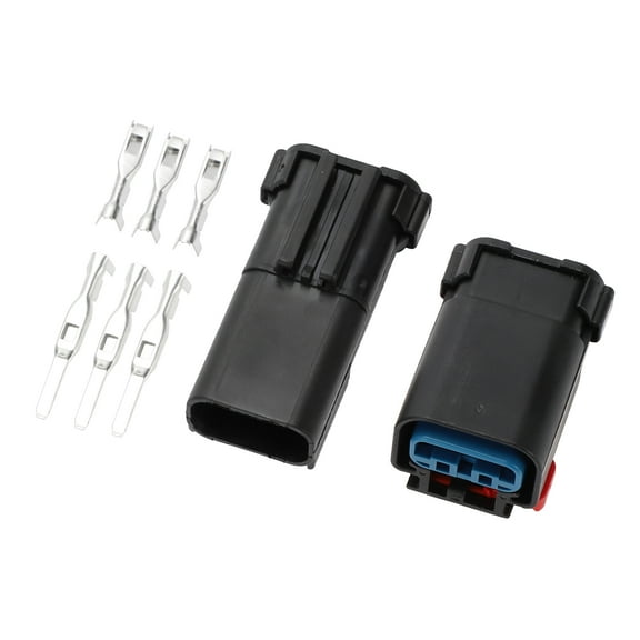 Unique Bargains 3 Pin Car Electrical Wire Connector Plug Housing Kit Waterproof for Car RV 1 Set 2.8mm Series